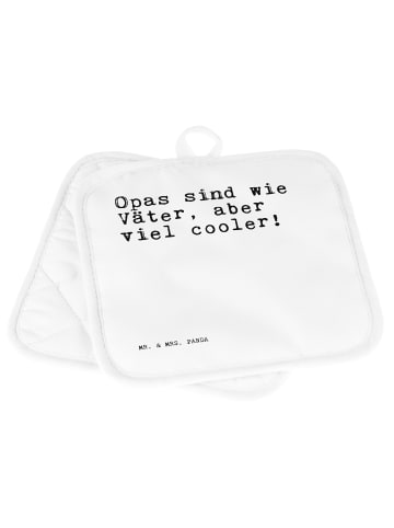 Mr. & Mrs. Panda Potholder Opas sind wie Väter,... mit Spruch in Weiß