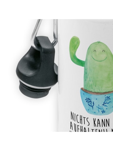 Mr. & Mrs. Panda Kindertrinkflasche Kaktus Happy mit Spruch in Weiß