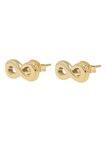 Adeliás Damen Ohrringe – Ohrstecker Unendlichkeitszeichen aus Edelstahl in gold