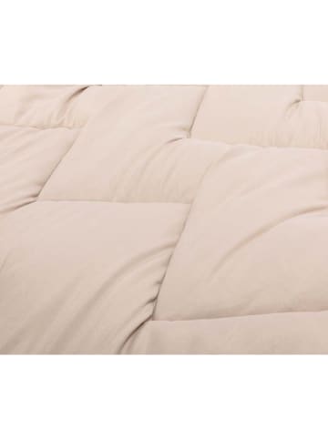 Cheffinger Mikrofaser-Steppdecke in Taupe für 4 Jahreszeiten, atmungsaktiv & in Taupe