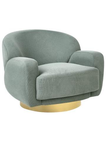 Beliani Sessel LEJRE in Grün/Gold - (W) 92 x (H) 70 x (L) 83 cm