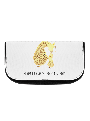 Mr. & Mrs. Panda Kulturtasche Giraffe Kind mit Spruch in Weiß