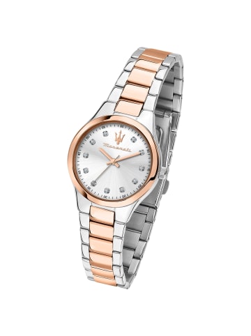 Maserati Analog-Armbanduhr Maserati Attrazione silber, rosegold klein (ca. 30mm)