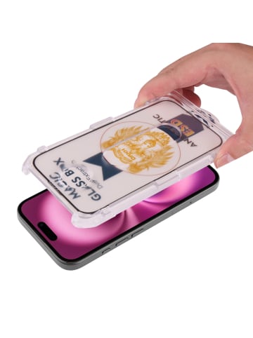 Platyne Displayschutzfolie Platyne für iPhone 16 Plus – blasenfrei in Transparent