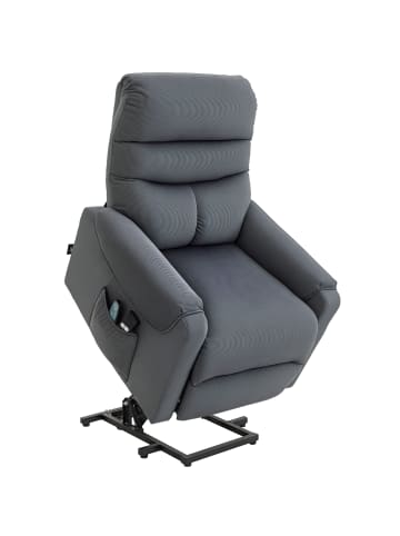 HOMCOM Aufstehsessel-83B x 93T x 110H cm-Dunkelgrau