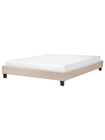 Beliani Doppelbett ROANNE in Beige/Braun - (W) 169 x (H) 29 x (L) 211 cm