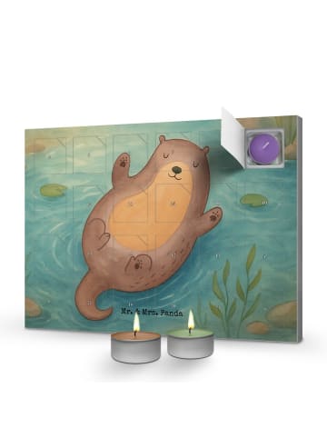 Mr. & Mrs. Panda adventskalender mit kerzen Otter Umarmen Design... in Weiß