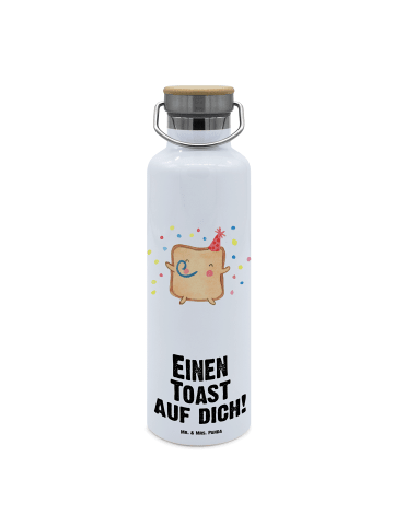 Mr. & Mrs. Panda Trinkflasche Toast Party mit Spruch in Weiß