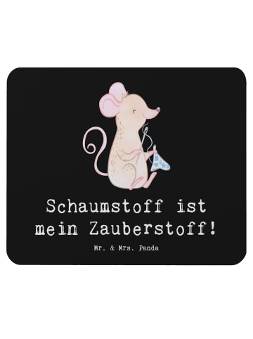 Mr. & Mrs. Panda Mouse Pad Zauber der Polsterin mit Spruch in Schwarz