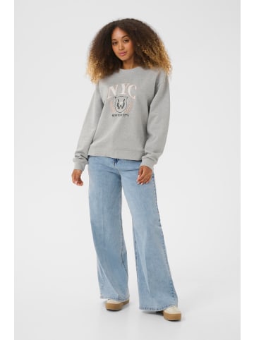 Cream Sweatshirt CRMirabella Loose fit in Light Grey Melange