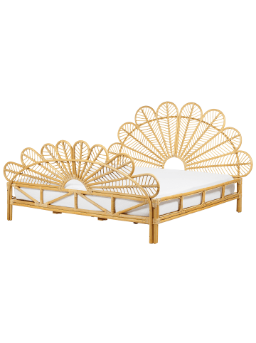 Beliani Doppelbett FLORENTINE in Braun - (W) 209 x (H) 133 x (L) 213 cm