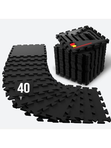 Neolymp Bodenschutzmatte "SF320" 5er-Set in Schwarz, 31,5x31,5 cm
