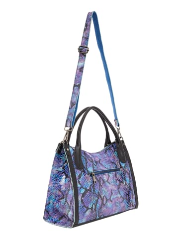 NAEMI Handtasche in Schlange Blau lila