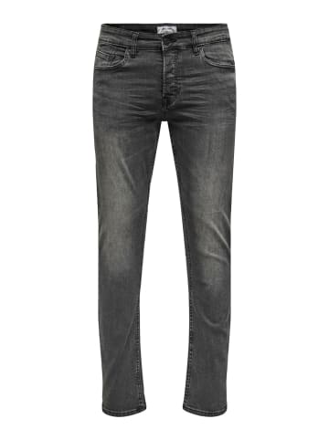 Only&Sons Slim Fit Jeans Basic Hose Denim Pants ONSLOOM Stoned Washed in Grau