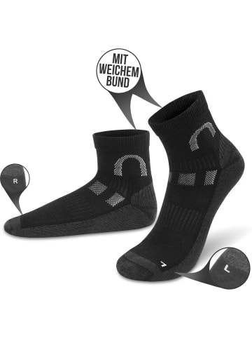 normani 2 Paar Merino-Kurzschaftsocken Lismore in Schwarz