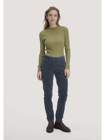 Hessnatur Hose Cord Slim Leg in dunkles petrol