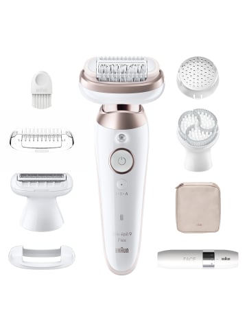 Braun Epilierer "Silk-épil 9-360 3D Flex" in Weiß/Rosa Titan