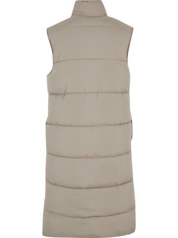 Urban Classics Urban Classics Damen Ladies Long Puffer Vest in wetsand