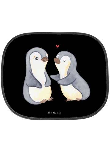 Mr. & Mrs. Panda sonnenschutz Pinguine trösten ohne Spruch in Schwarz