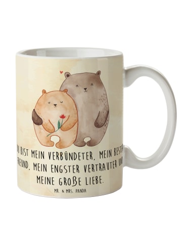 Mr. & Mrs. Panda Tasse Bären Liebe mit Spruch in Naturpapier