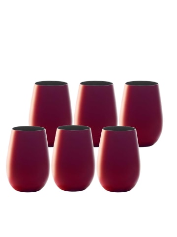 Stölzle 6er Set Becher Elements 465 ml in Rot-Schwarz