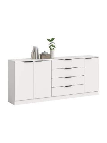 ebuy24 Sideboard Kopenhagen Weiß 185 x 35 cm