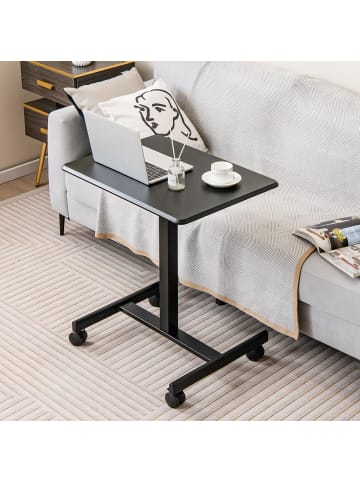 COSTWAY Stehpult Laptoptisch 74-108cm mit 4 Rollen in Schwarz