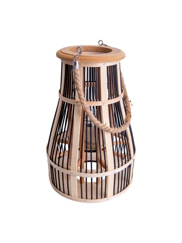 näve LED Laterne "KORBINIAN" in natur - (L)24 cm x (B)24 cm x (H)35 cm