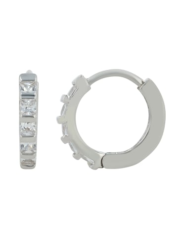 Adeliás Damen Ohrringe – Creole aus 925 Silber in silber