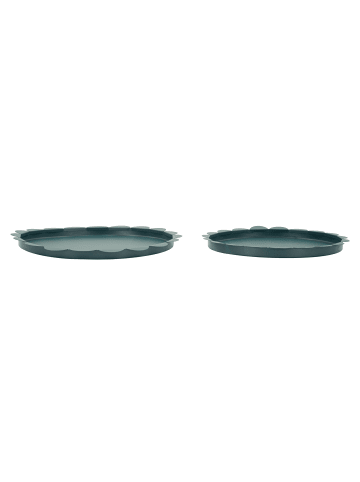 Mauro Ferretti Taschenentleerer aus türkisfarbenem Metall, 2er-Set, Ø 33×2–27,5×2
