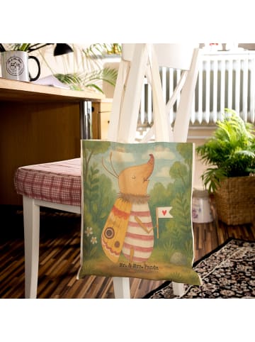 Mr. & Mrs. Panda Shopping Bag Nachtfalter Fähnchen Design ohne S... in Weiß