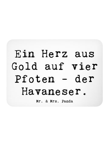 Mr. & Mrs. Panda Magnet Spruch Goldherz Havaneser mit Spruch in Weiß