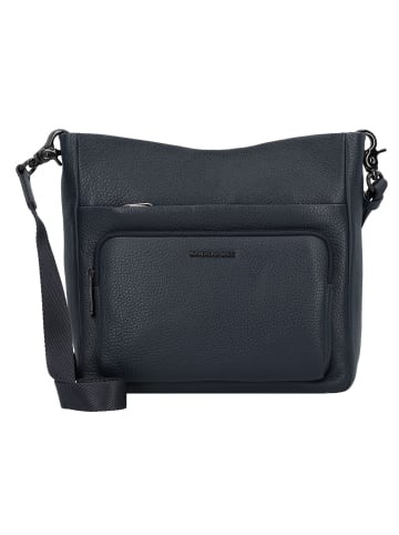 Mandarina Duck Mellow Leather Umhängetasche Leder 30 cm in dress blue