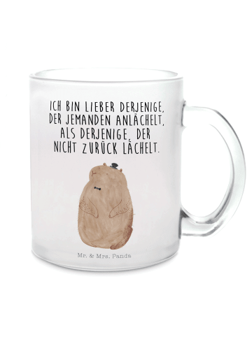 Mr. & Mrs. Panda Teetasse Murmeltier mit Spruch in Transparent