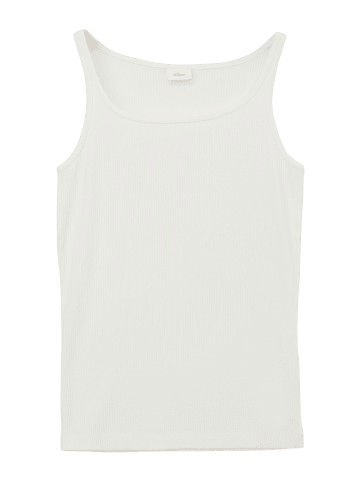 s.Oliver T-Shirt ärmellos in Creme