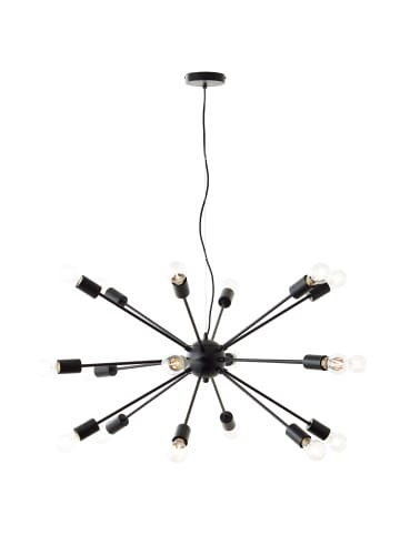 Brilliant Dree Pendelleuchte 90cm schwarz matt Metall 18x A60, E27, 40 W, Geei