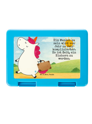 Mr. & Mrs. Panda Aufbewahrungsbox Einhorn Koffer Design mit Spruch in Weiß
