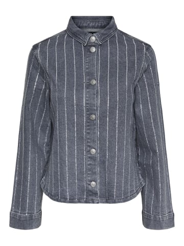 Pieces Jeanshemd in Grey Denim