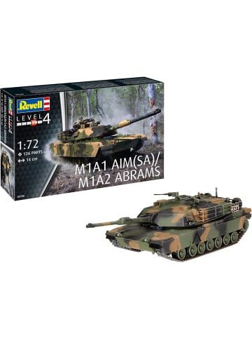 Revell Modellbausatz Militär M1A2 Abrams Maßstab 1:72 Level 4 Bausatz 126 Teile 12+