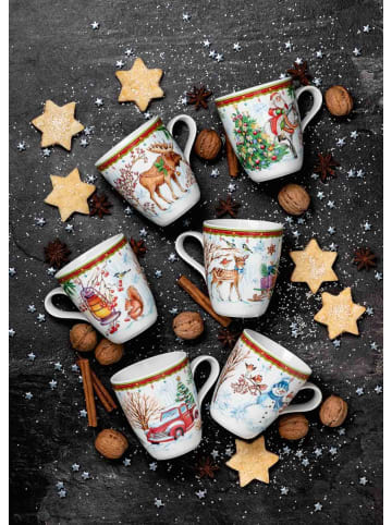 Seltmann Weiden 6er Set Henkelbecher Weihnachten in 400 ml in bunt