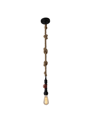 näve Pendelleuchte "REGIA" in schwarz - (L)12 cm x (B)12 cm x (H)145 cm