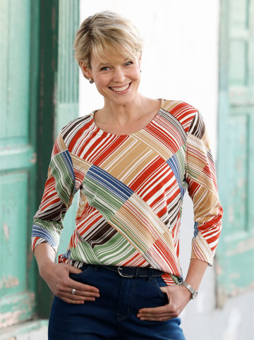 Sieh an! 3/4-Arm-Shirt in ecru-terra-bedruckt