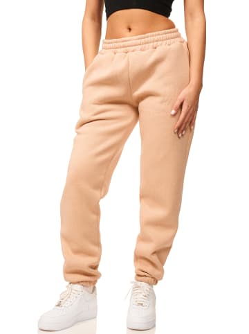 DAILY COTTON Jogginghose - im Straight-Fit als Lange Trainingshose Sweatpants in Taupe