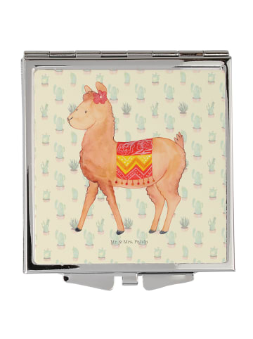 Mr. & Mrs. Panda Schminkspiegel Alpaka Stolz ohne Spruch in Kaktus Grün