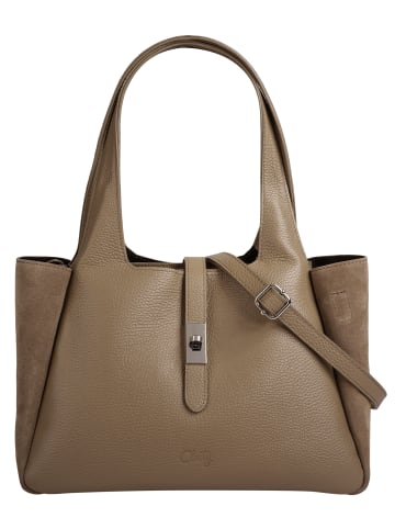 Cluty Shopper echt Leder in taupe