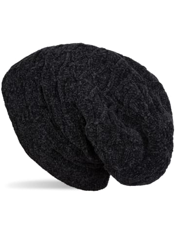 styleBREAKER Strick Beanie Mütze in Schwarz