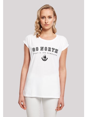 F4NT4STIC T-Shirt Go North Knut & Jan Hamburg in weiß