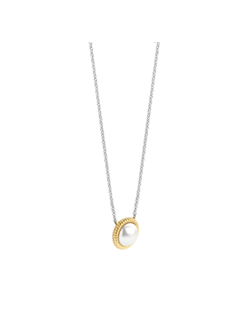 Ti Sento Milano Halskette The Outlined Pearl in silber-gold