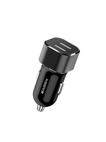 COFI 1453 Dual Kfz Autoladegerät Zigarettenzünder USB Kabel Type-C 2.4A 1m in Schwarz