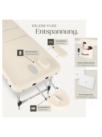 tectake 3 Zonen Kosmetikliege mit 5cm Polsterung und Aluminiumgestell
